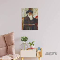 "Artery8 Self Portrait With Paint Palette Pissarro Canvas Wall Art - Size: W18"" x H24""" - thumbnail 3