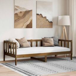 Berkfield Home Day Bed Honey Brown Solid Pinewood 90x200 cm - thumbnail 2