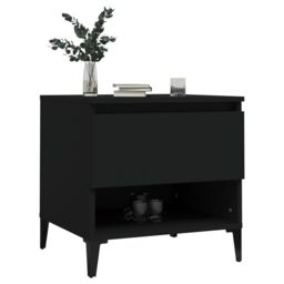 Berkfield Home Side Tables 2 pcs Black 50x46x50 cm Engineered Wood - Size: 50 x 46 x 50 cm - thumbnail 4