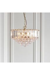 Netlighting Fargo 3 Light Ceiling Pendant Acrylic Brass E14 in Gold - thumbnail 2
