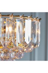 Netlighting Fargo 3 Light Ceiling Pendant Acrylic Brass E14 in Gold - thumbnail 4