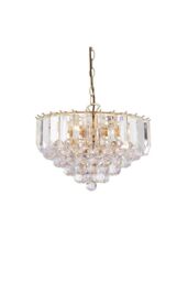 Netlighting Fargo 3 Light Ceiling Pendant Acrylic Brass E14 in Gold - thumbnail 1