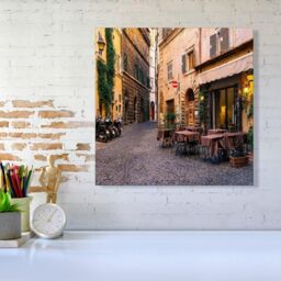 "Warren Reed - Designer Cozy Rome Street Canvas - Size: W30"" x H30""" - thumbnail 2