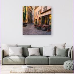 "Warren Reed - Designer Cozy Rome Street Canvas - Size: W30"" x H30""" - thumbnail 4