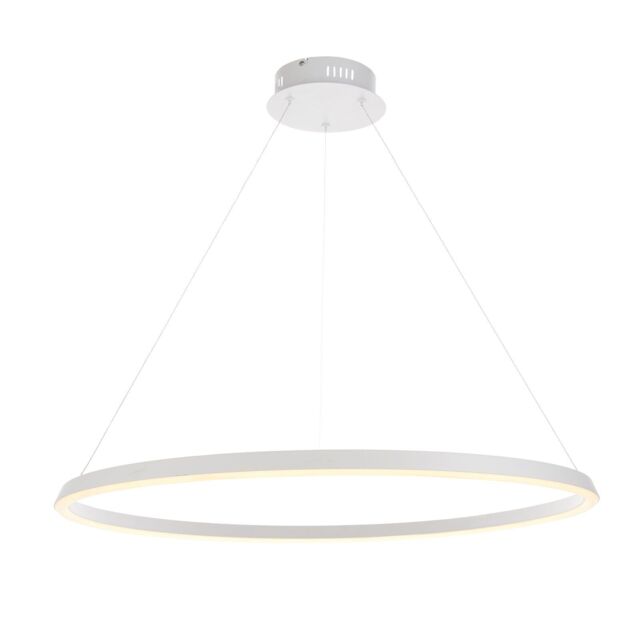 Loops Ceiling Pendant Light - Matt White & White Silicone - 45W LED - Bulb Included - image 1