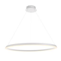 Loops Ceiling Pendant Light - Matt White & White Silicone - 45W LED - Bulb Included