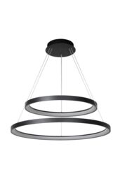 Lucide 'VIDAL' Dimmable Adjustable Stylish Indoor Modern LED Pendant Light in Black - thumbnail 2