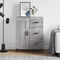 Berkfield Home Sideboard Grey Sonoma 69.5x34x90 cm Engineered Wood - thumbnail 2