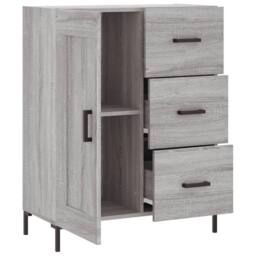 Berkfield Home Sideboard Grey Sonoma 69.5x34x90 cm Engineered Wood - thumbnail 6