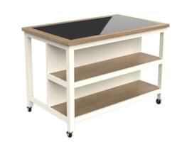 Baumhaus Kitchen Island (Cream) Open with Breakfast Bar in Cream - thumbnail 4