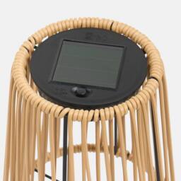 OHS Rattan Solar Table Lamp Cordless Outdoor Garden Light Auto Sensor in Natural - thumbnail 6