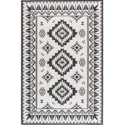 THE RUGS Dynamic Reversible Indoor & Outdoor Rug Polypropylene Oriental Rug in Black - Size: 200 cm x 290 cm - thumbnail 2