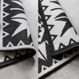 THE RUGS Dynamic Reversible Indoor & Outdoor Rug Polypropylene Oriental Rug in Black - Size: 200 cm x 290 cm - thumbnail 3