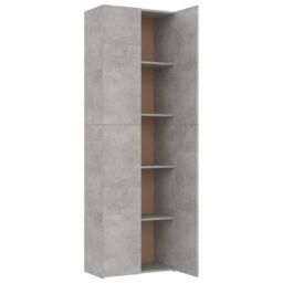 Berkfield Home Office Cabinet Concrete Grey 60x32x190 cm Engineered Wood - Size: 60 x 32 x 190 cm - thumbnail 5