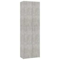 Berkfield Home Office Cabinet Concrete Grey 60x32x190 cm Engineered Wood - Size: 60 x 32 x 190 cm - thumbnail 2