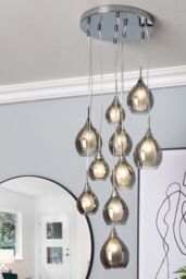 BHS Lighting Carmella Ceiling Pendant Light in Silver - thumbnail 4