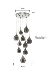 BHS Lighting Carmella Ceiling Pendant Light in Silver - thumbnail 5