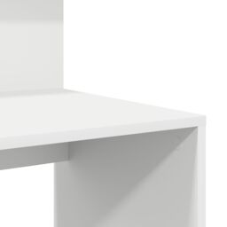 Berkfield Home Desk with Storage White 90x48x101.5 cm Engineered Wood - thumbnail 7