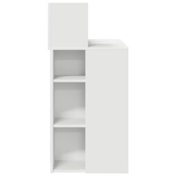 Berkfield Home Desk with Storage White 90x48x101.5 cm Engineered Wood - thumbnail 5
