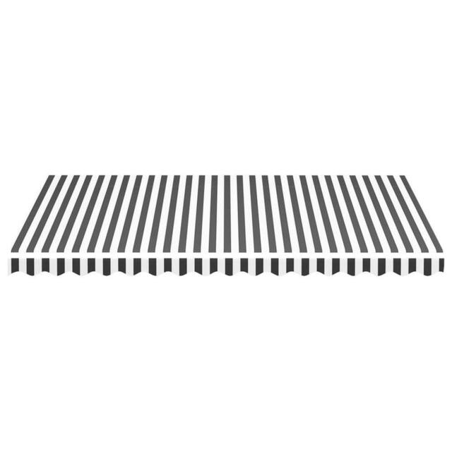 Berkfield Home Replacement Fabric for Awning Anthracite & White 4x3 m in Black - image 1