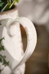 Dibor Set of 2 Luxury Irina Green Botanical Home Decor Pitcher Jug in Cream - Size: Large - thumbnail 5