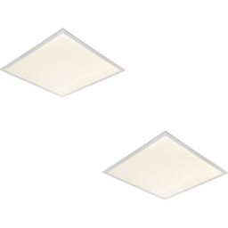 Loops 2 PACK Anti-Glare Ceiling Panel Light - 40W Cool White LED - White Paint