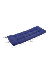 H&O Direct 130cm W x 50cm D Benches Seat Cushion in Navy - Size: 130 cm W x 50 cm D - thumbnail 3