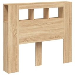 Berkfield Home LED Headboard Sonoma Oak 120x18.5x103.5 cm Engineered Wood in Brown - thumbnail 5