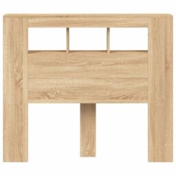 Berkfield Home LED Headboard Sonoma Oak 120x18.5x103.5 cm Engineered Wood in Brown - thumbnail 6