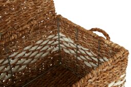 Orsina Lidi Set of Three Seagrass Baskets with Lids in Natural - thumbnail 6