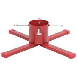 Berkfield Home Christmas Tree Stand Red 61x61x15.5 cm - thumbnail 4