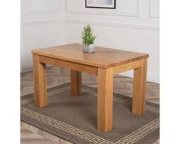 Thats Furniture Dakot 127 x 82cm Oak Small Dining Table & 6 Washington Leather Chairs in Black - Size: 127 x 82 cm - thumbnail 3