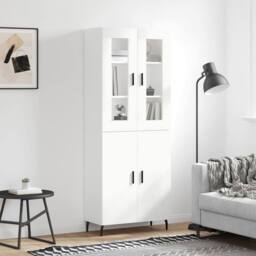 Berkfield Home Highboard White 69.5x34x180 cm Engineered Wood - thumbnail 2