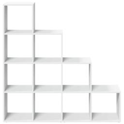 Berkfield Home Room Divider Bookcase 4-Tier White 131.5x29x131.5 cm Engineered Wood - thumbnail 5