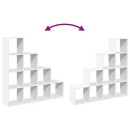 Berkfield Home Room Divider Bookcase 4-Tier White 131.5x29x131.5 cm Engineered Wood - thumbnail 8