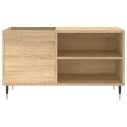 Berkfield Home Record Cabinet Sonoma Oak 85x38x48 cm Engineered Wood in Brown - Size: 85 x 38 x 48 cm - thumbnail 4