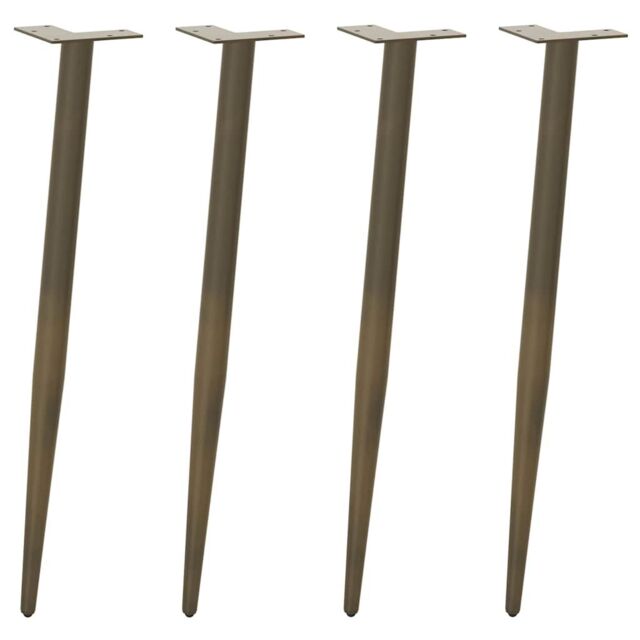Berkfield Home Coffee Table Legs Conical Shape 4 pcs Natural Steel 72-73 cm Steel in Brown - image 1