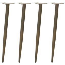 Berkfield Home Coffee Table Legs Conical Shape 4 pcs Natural Steel 72-73 cm Steel in Brown - thumbnail 1