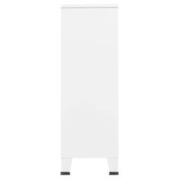 Berkfield Home Industrial Wardrobe White 67x35x107 cm Steel - Size: 67 x 35 x 107 cm - thumbnail 4