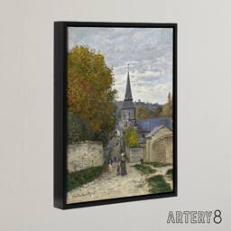 "Artery8 Street in Sainte Adresse France Monet Vintage Framed Canvas Wall Art - Size: W12"" x H16""" - thumbnail 2