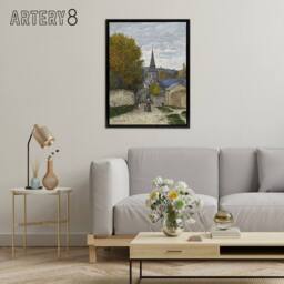 "Artery8 Street in Sainte Adresse France Monet Vintage Framed Canvas Wall Art - Size: W12"" x H16""" - thumbnail 3
