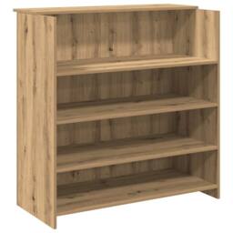 Berkfield Home Reception Desk Artisan Oak 100x50x103.5 cm Engineered Wood in Brown - thumbnail 3
