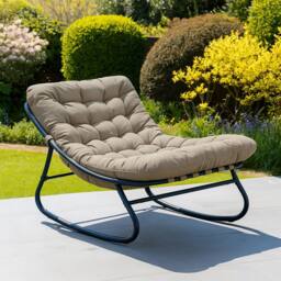 Artemis Home Solace Outdoor Rocking Chair in Light Brown - thumbnail 4
