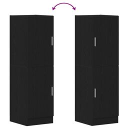 Berkfield Home Kitchen Cabinet Black 38x41.5x131.5 cm Engineered Wood - thumbnail 8