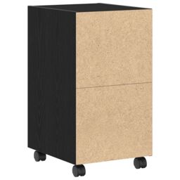Berkfield Home Side Cabinet on Wheels - Black Oak, 33x38x60 cm, Made of Engineered Wood - Size: 33 x 38 x 60 cm - thumbnail 4
