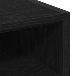 Berkfield Home Side Cabinet on Wheels - Black Oak, 33x38x60 cm, Made of Engineered Wood - Size: 33 x 38 x 60 cm - thumbnail 7