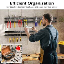Costway Magnetic Tool Holder Heavy-Duty Magnetic Bar Strong Load Capacity in Black - thumbnail 8