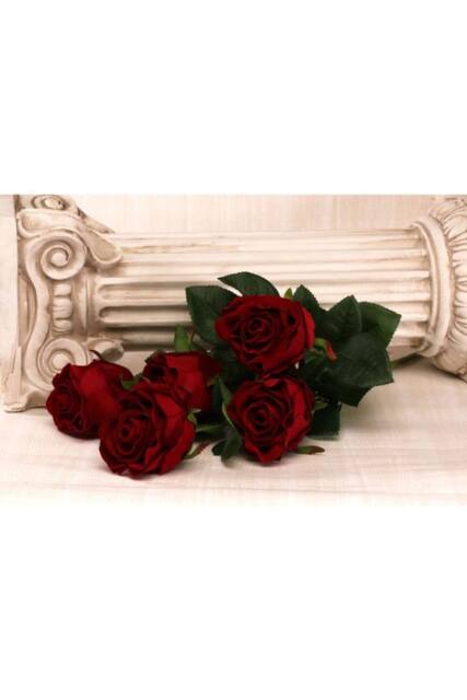 KDMD Velvet Roses Red 49cm Artificial Flowers - image 1