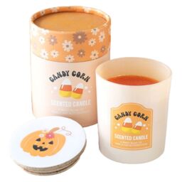 Something Different Candy Corn Vanilla & Butterscotch Scented Candle in Orange - thumbnail 4