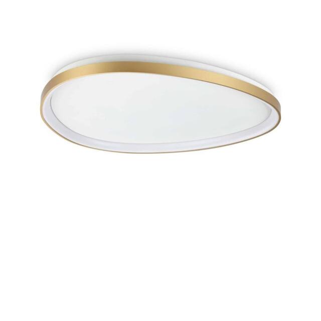 Netlighting Gemini 81cm DALI Integrated LED Semi Flush Light Brass 5400Lm 3000K in Gold